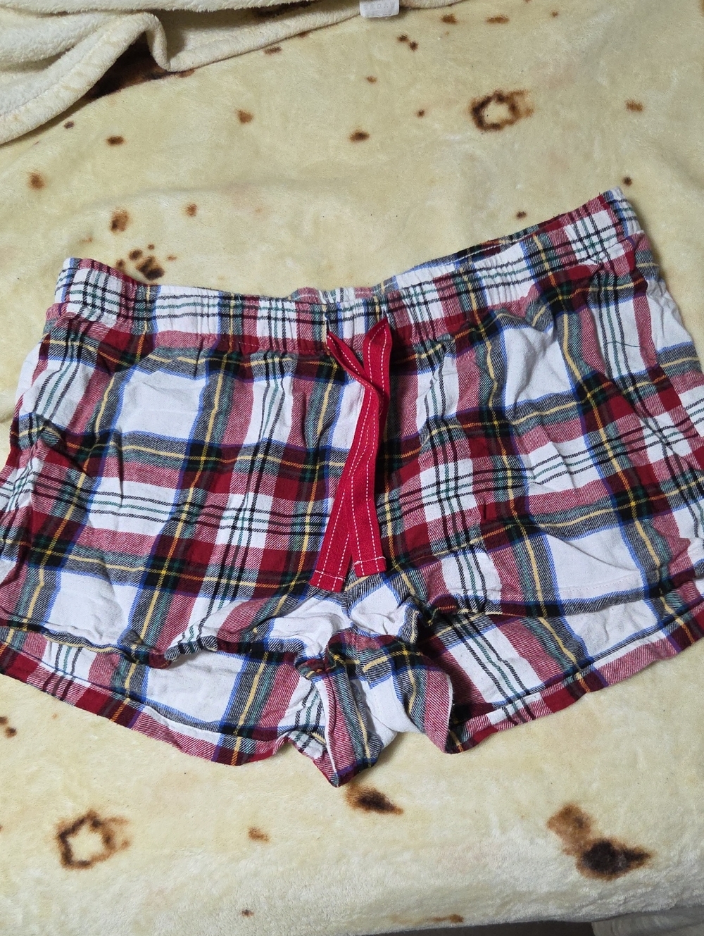 Old Navy Plaid Athletic Lounge Shorts - Red, White, Blue